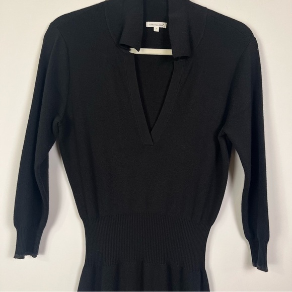 Unsubscribed Cashmere Blend Polo Sweater Dress | Black | Size S - Picture 4 of 10